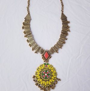 Never Worn Bright and Bold Statement Necklace!